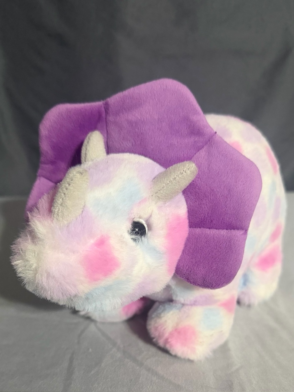 Plush Multicolor Triceratops Stuffed Animal - Kids Toy